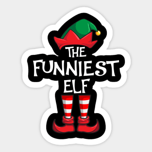 Funniest Elf Matching Family Christmas Sticker